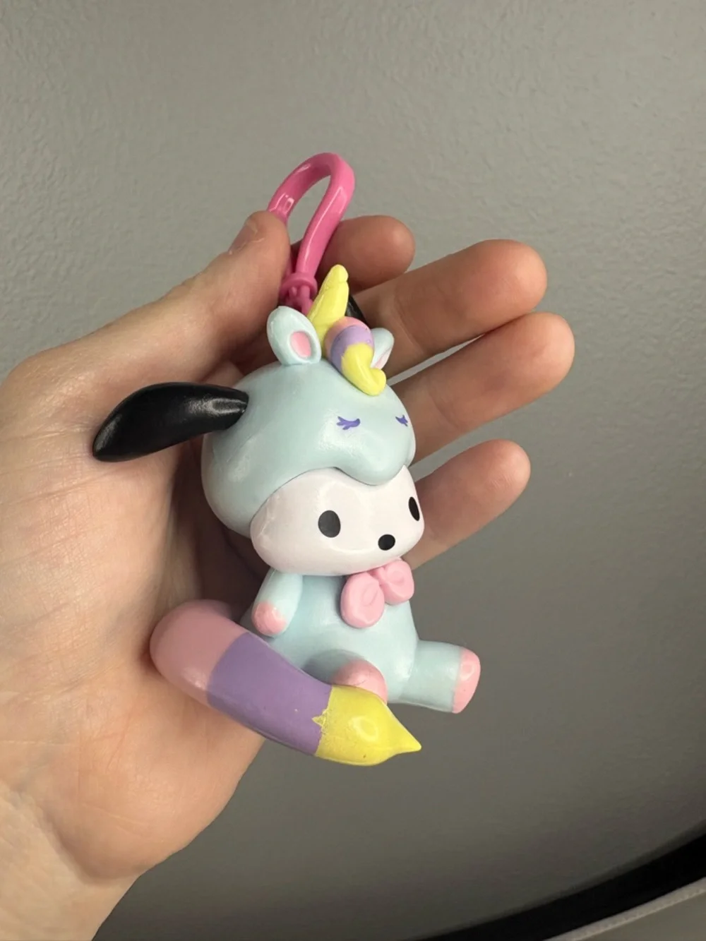 Pochacco Pastel Unicorn 3D Bag Clip - Hello Kitty and Friends - Picture 2 of 6